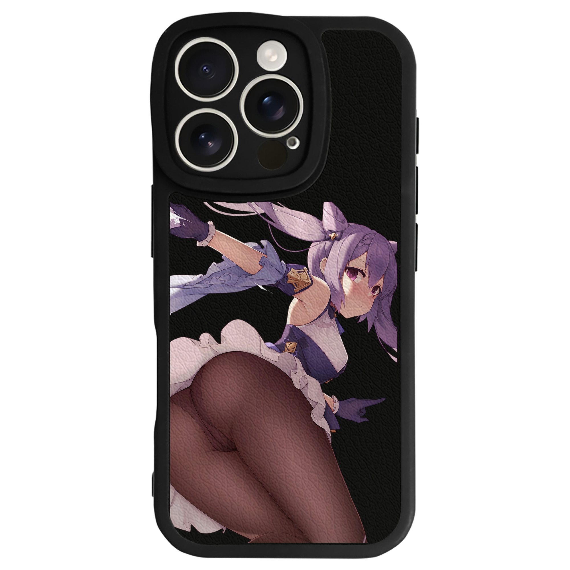 げんし神 刻晴 こくせい genshin Kokusei 【iPhone 16シリーズ対応】シリコンスマホケース（レザー調） 材質：シリコン